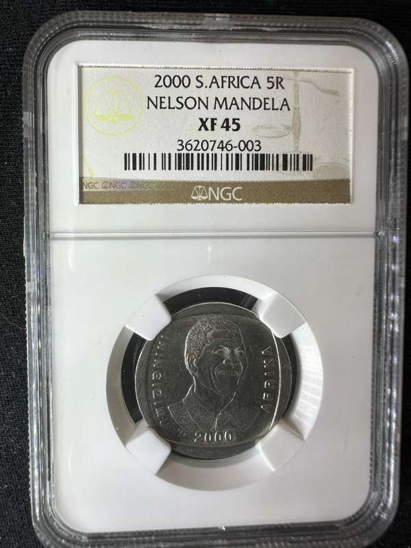 2000***Mandela Smiley***XF45***buy your coins graded