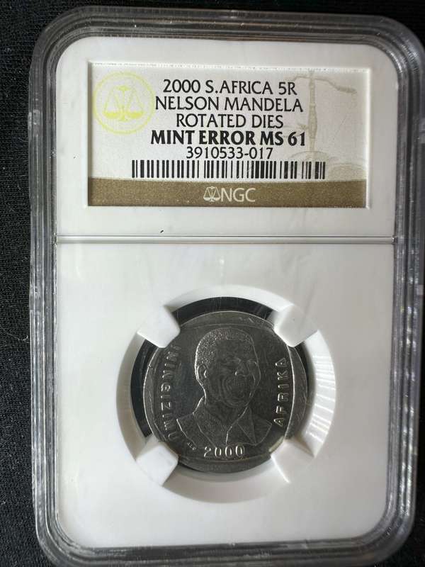 2000***Mandela Smiley Mint Error***MS61***Rotated Dies