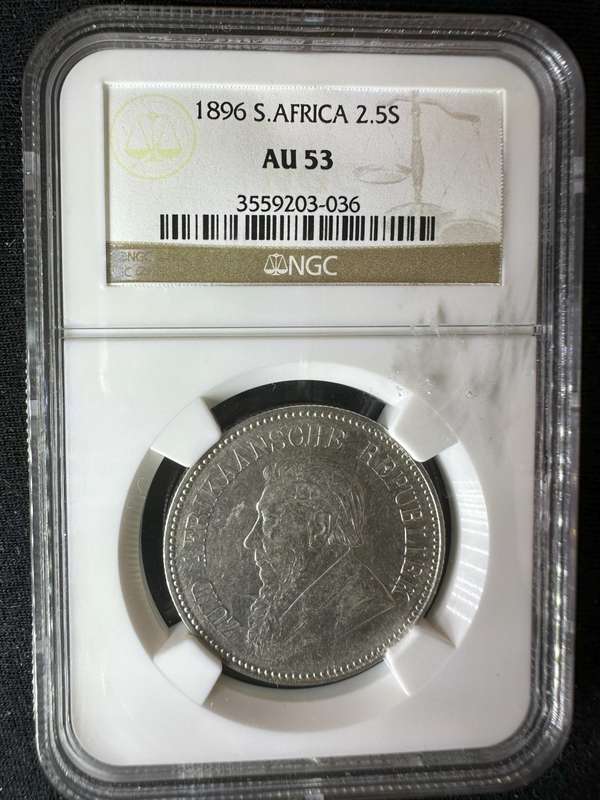 1896***2.5S***AU53***highest grade when listing