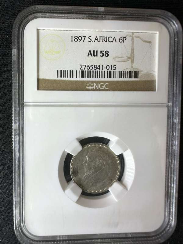 1897***6P***AU58***So close to mint state