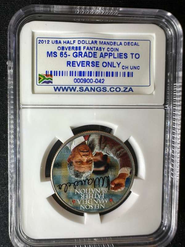 2012***USA half dollar mandela fantasy***MS65 grade of reverse***great price