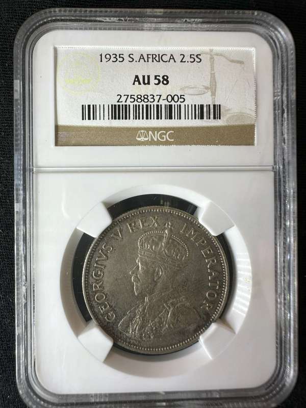 1935***2.5S***AU58***so close to uncirculated