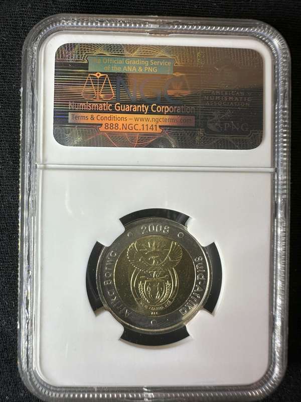 2008 Mandela Birthday Laser Frosted MS65 Graded Coin