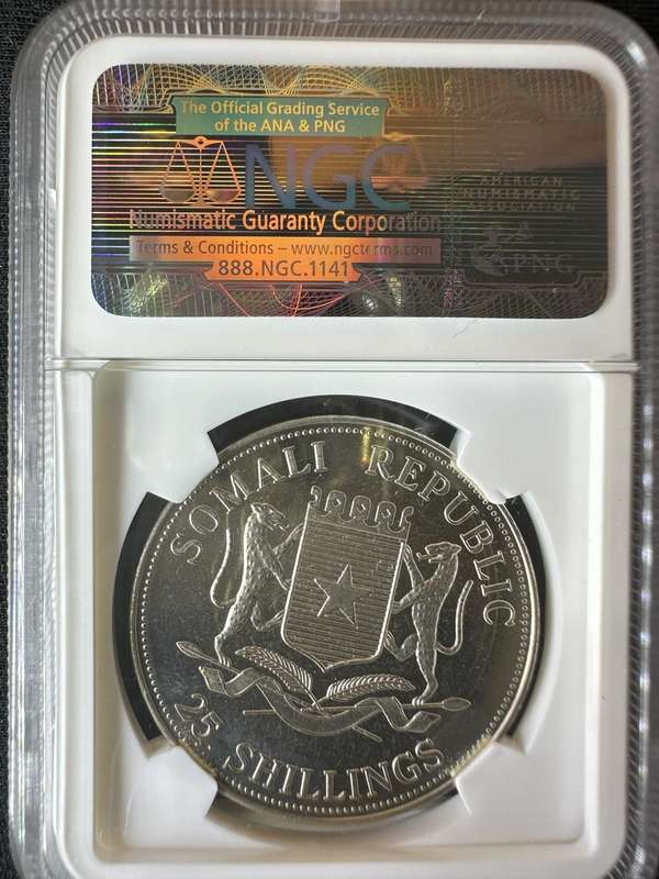 2004***Somalia 25S Pope Colorized***MS66***buy your coins graded