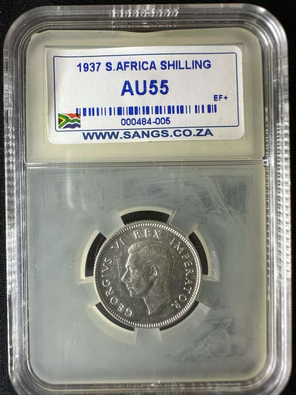 1937***Shilling***AU55***SANGS graded