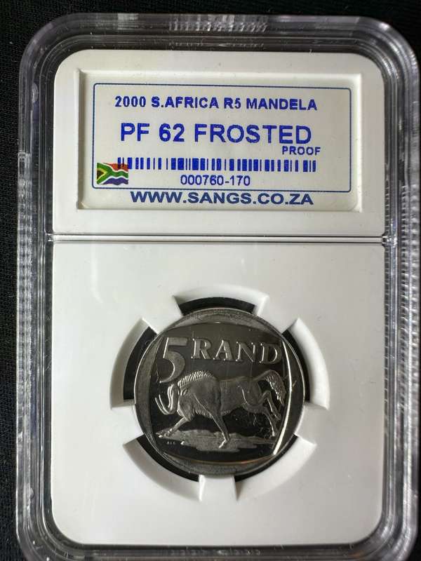 2000***R5 Smiling Mandela***PF62 frosted***SANGS graded