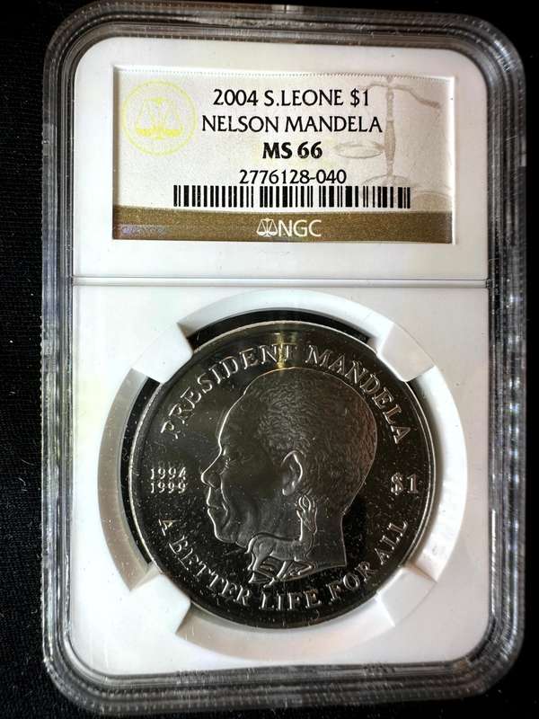2004 Sierra Leone MS66 NGC Silver Coin