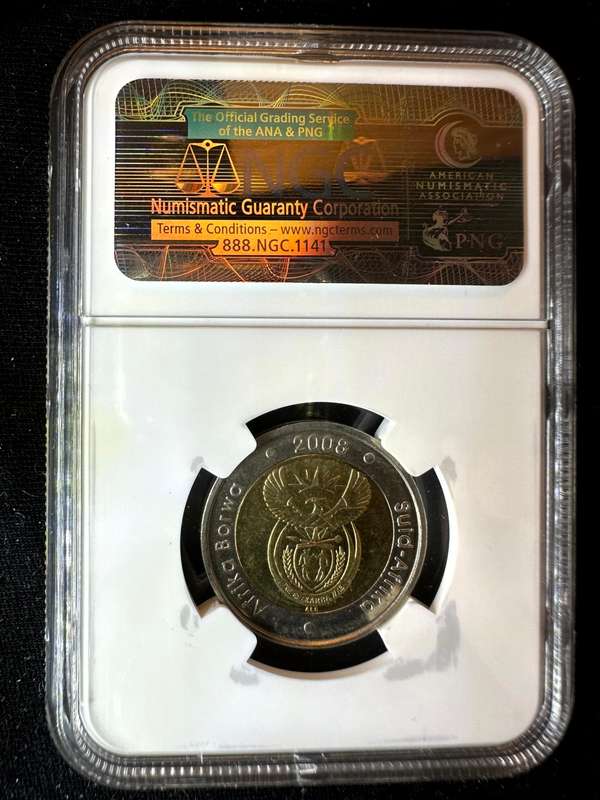 2008***R5 Mandela 90th Birthday***MS64***NGC