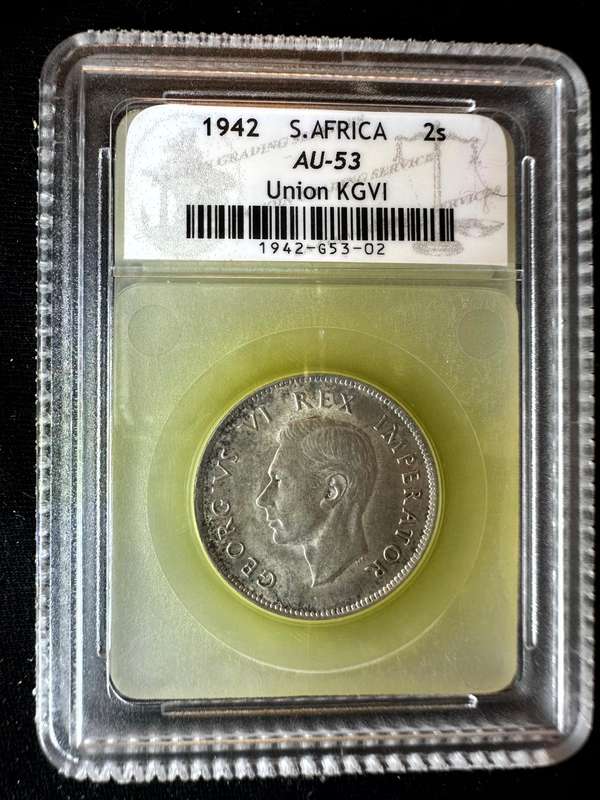 1942***2S***AU53***SACGS scarce slab, decent graders