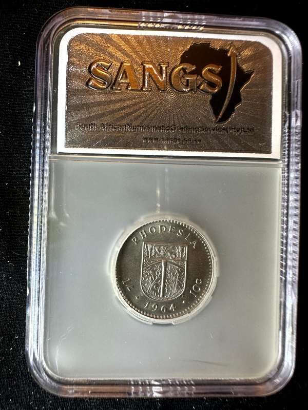 1964***Rhodesia 10c***MS63***SANGS