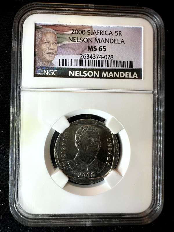 2008***R5 Mandela 90th Birthday***MS65***NGC