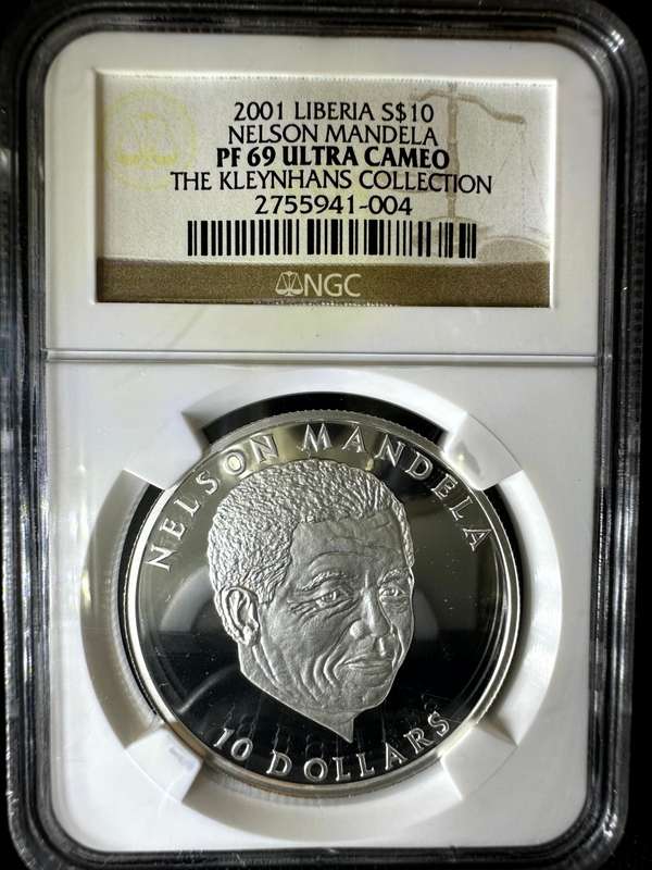 2001 Liberia $10 PF69 Kleinhans Collection