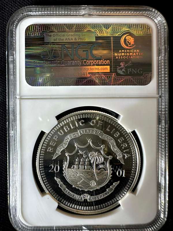 2001***Liberia $10***PF67***NGC