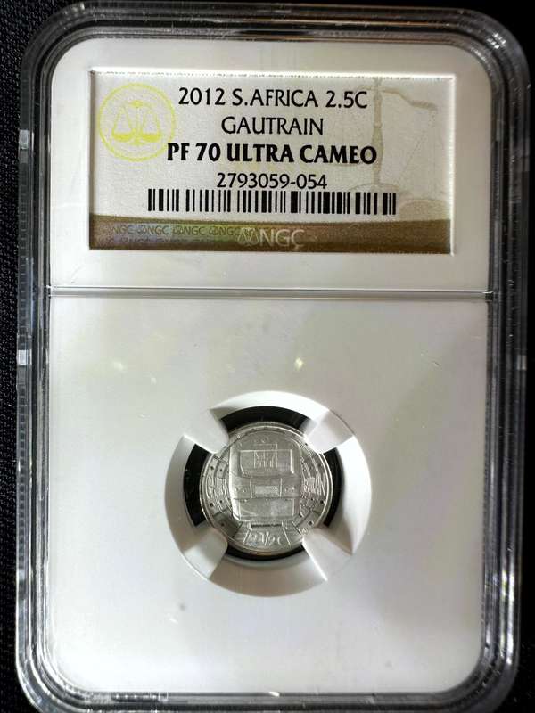 2012***2.5c Gautrain***PF70***NGC Perfect coin