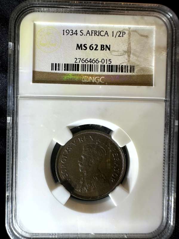 1934***1/2P***MS62BN***NGC