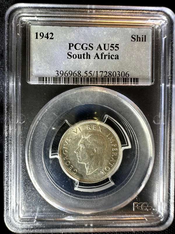 1942***Shilling***Au55***NGC