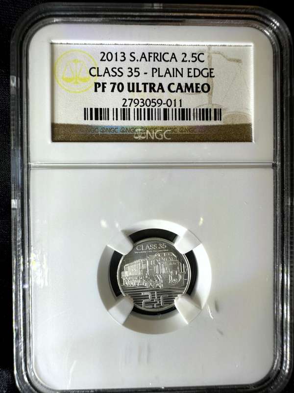 2013***2.5c * class 35 - plain edge***PF70***NGC graded PERFECT COIN