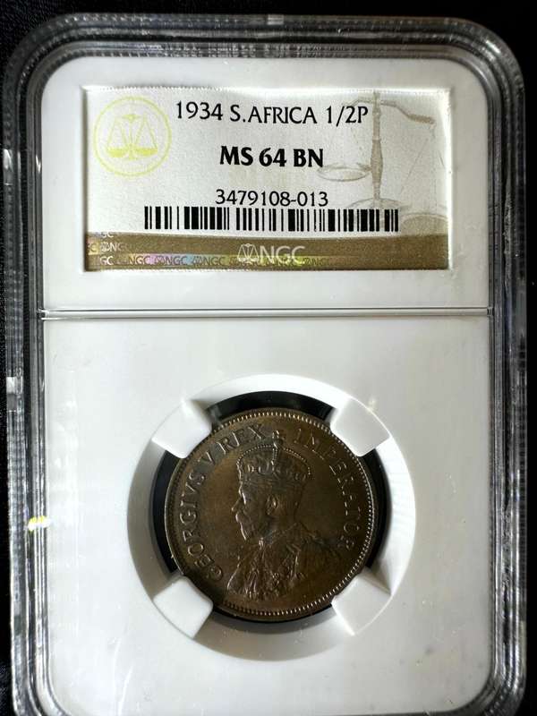 1934***1/2P***MS64BN***NGC