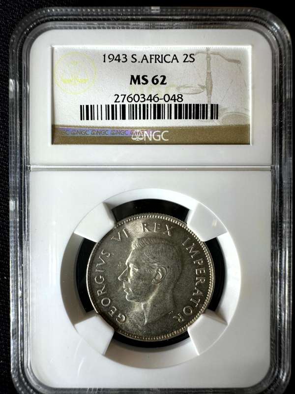 1943***2 Shilling***MS62***NGC