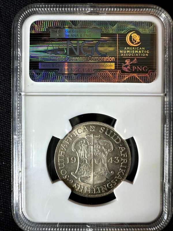 1943***2 Shilling***MS62***NGC