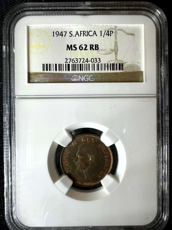 1947***1/4P***MS62RB***NGC
