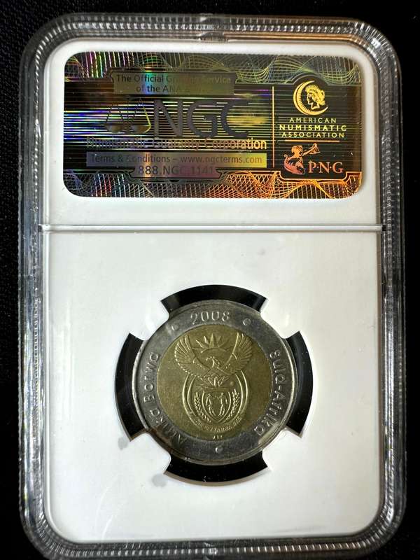 2008***R5 Mandela 90th Birthday***MS62***NGC