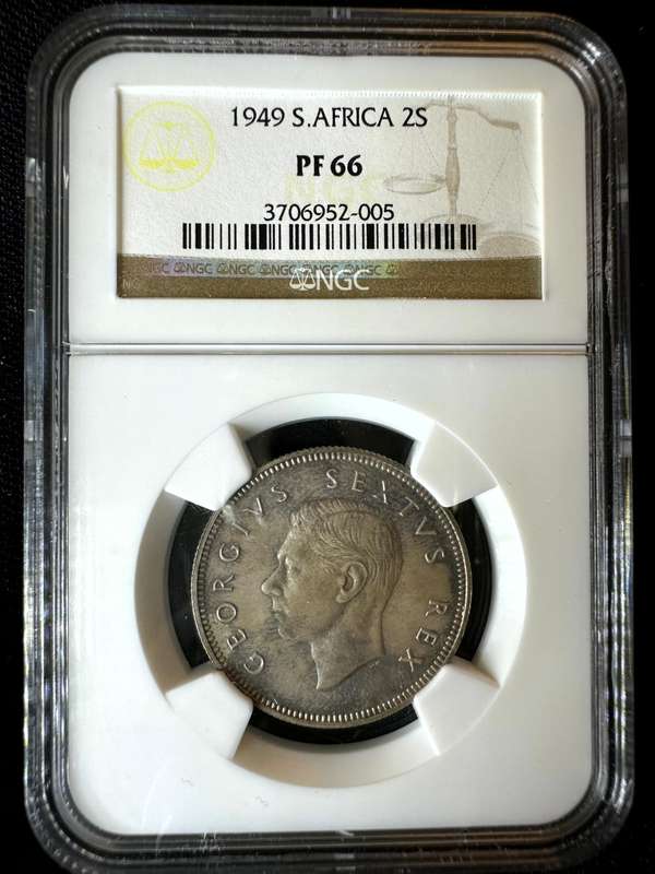 1949***2 Shilling***PF66***NGC mintage of only 800