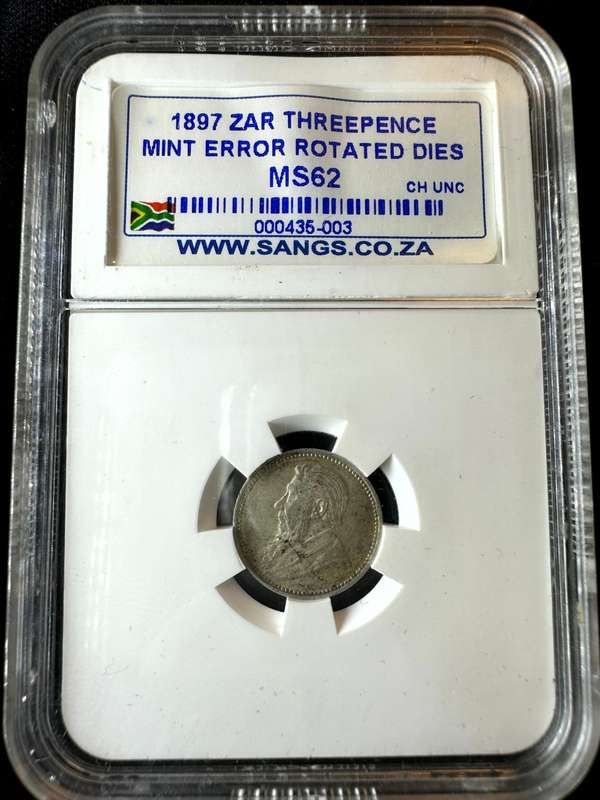 1897***3P***MS62 Error***Rotated die