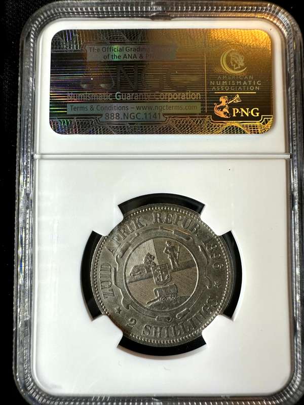 1896***2 Shilling***Au55***NGC