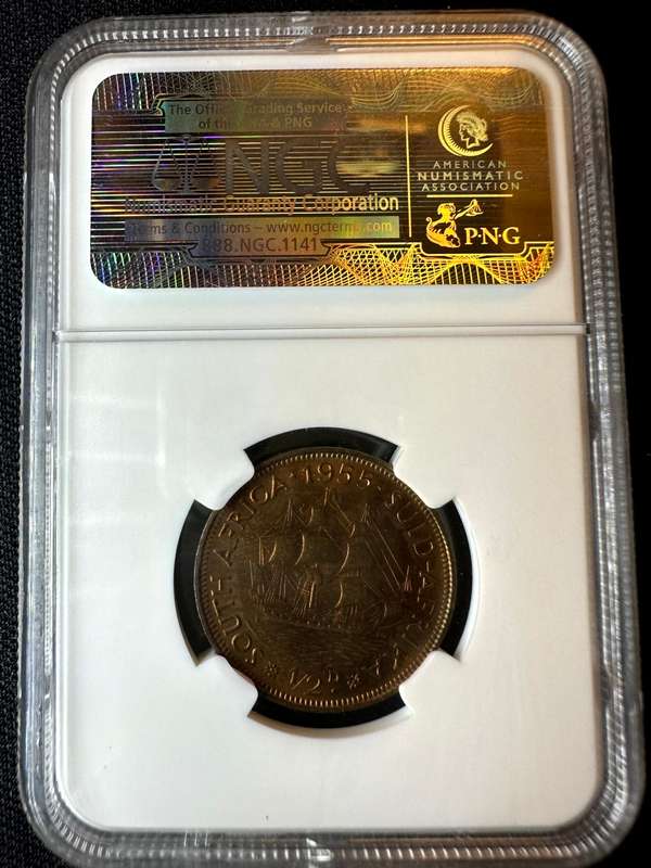 1955***1/2P***MS64RB***NGC