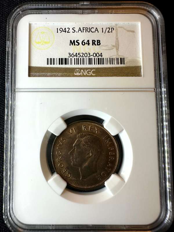 1942***1/2P***MS64RB***NGC
