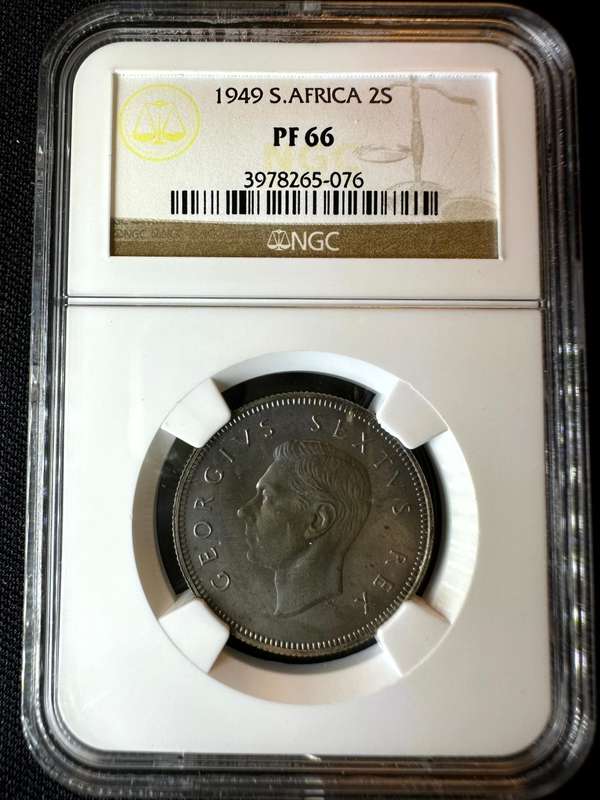 1949***2 Shilling***PF66***NGC mintage of only 800