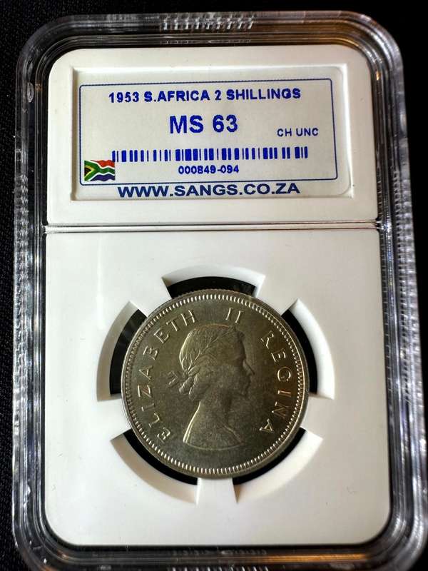 1953***2 Shilling***MS63***SANGS