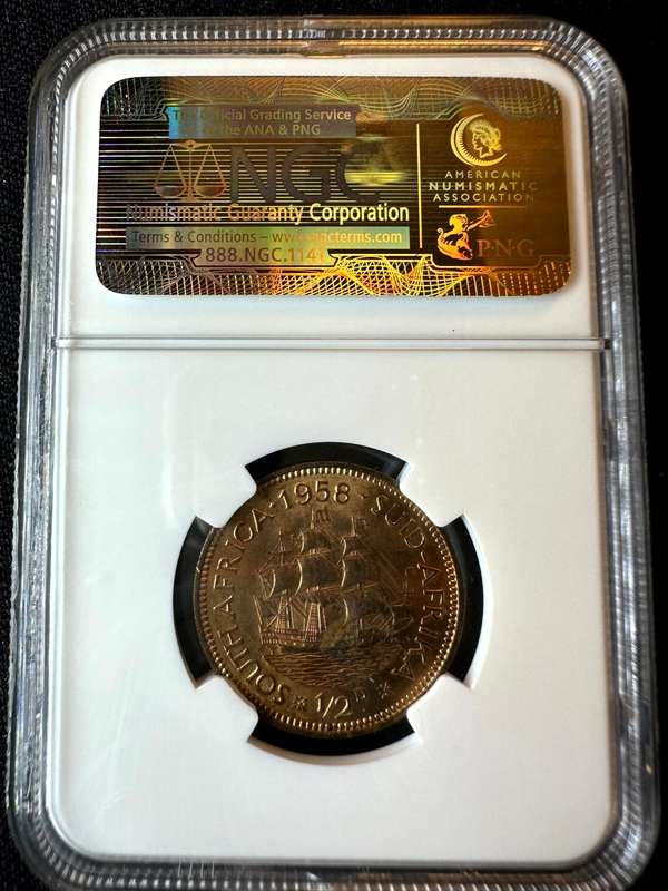 1958***1/2P***MS63RB***NGC