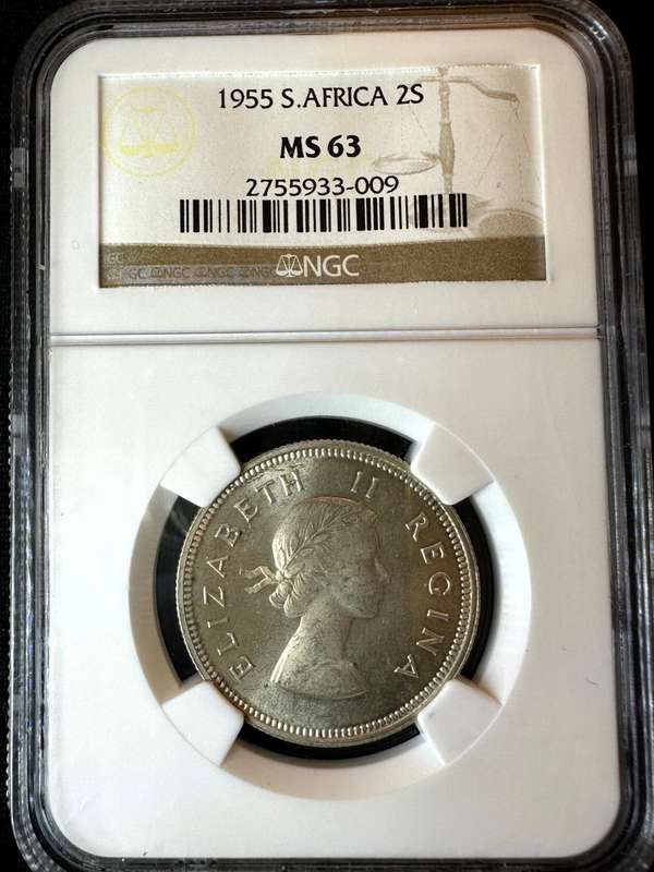 1955***2 Shilling***MS63***NGC