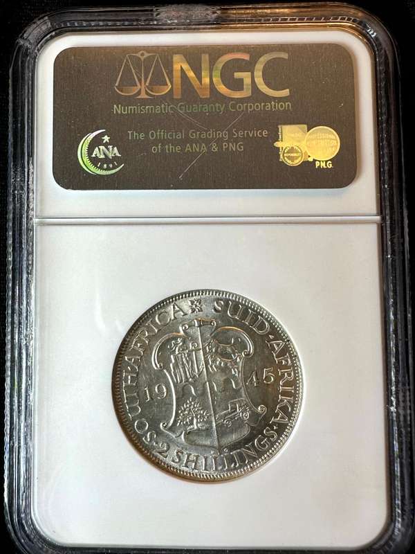 1945***2 Shilling***AU58***NGC