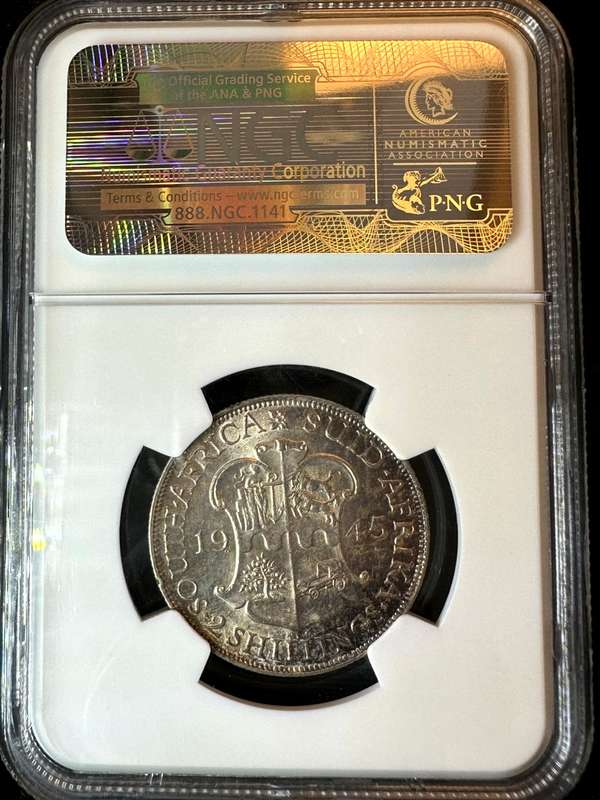 1945***2 Shilling***MS62***NGC