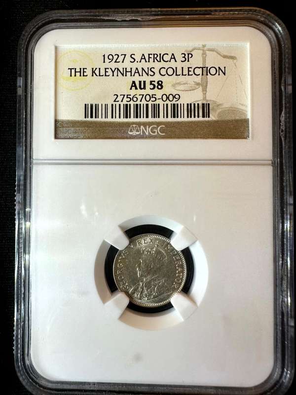 1927***3P***AU58***NGC Kleinhans collection