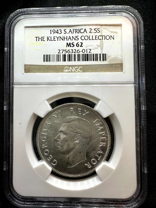 1943***2.5S***MS62***NGC Kleinhans collection