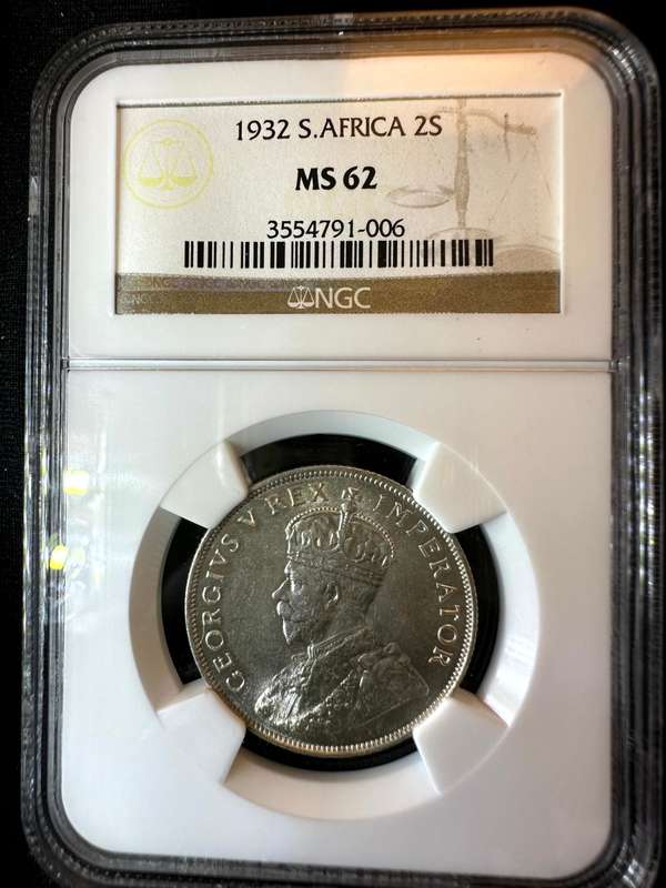 1932***2 Shilling***MS62***NGC