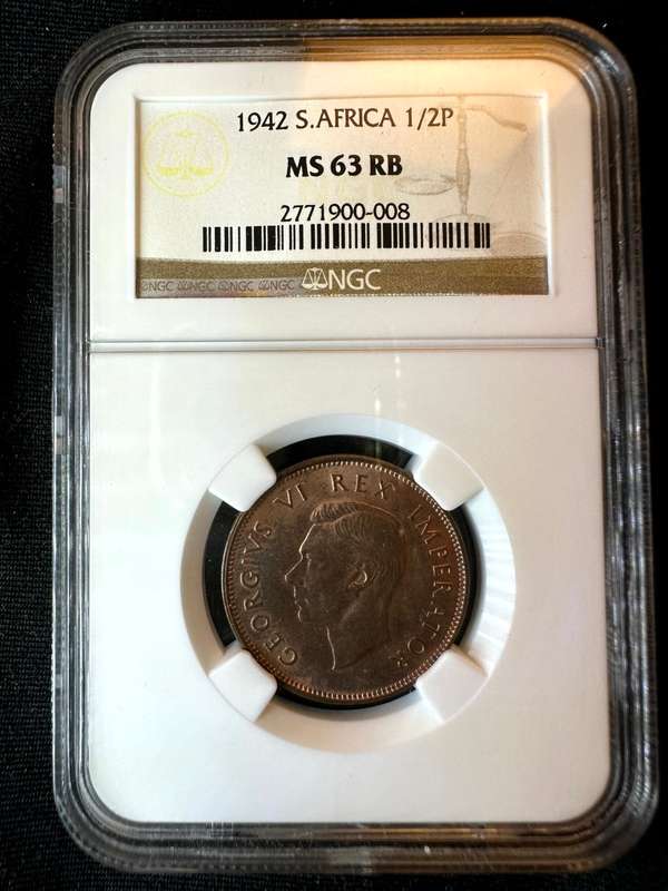 1942***1/2P***MS63RB***NGC