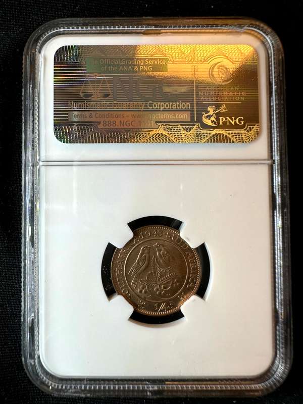 1943***1/4P***MS64RB***NGC