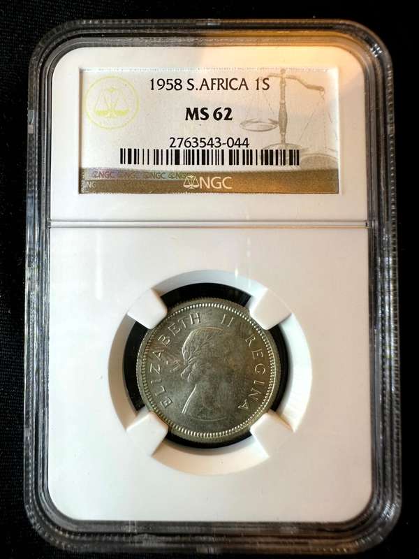 1958***Shilling***MS62***NGC