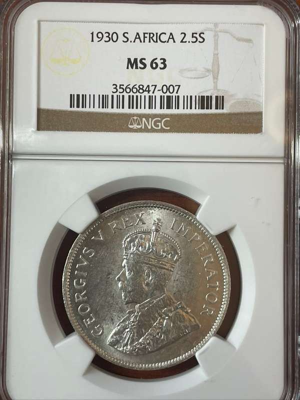 1930 2.5S MS63 5 coins better for collection