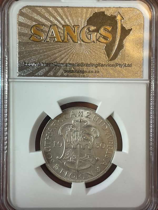 1930  ***  2 Shilling  ***  AU58  ***  only 19 coins graded Mint State