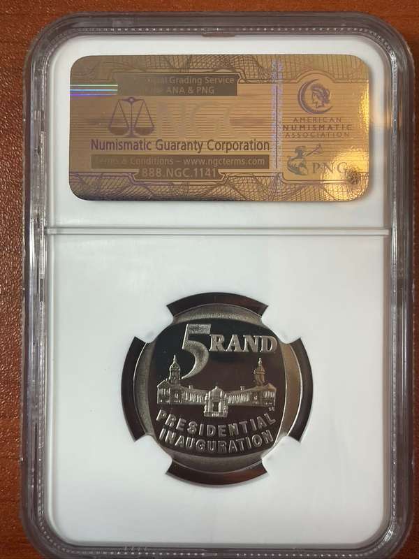 1994  ***  R5 inuauguration NO STEPS VARIETY  ***  PF68  ***  Variety coin