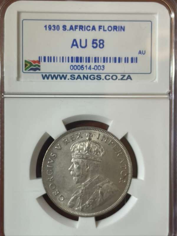 1930  ***  2 Shilling  ***  AU58  ***  only 19 coins graded Mint State
