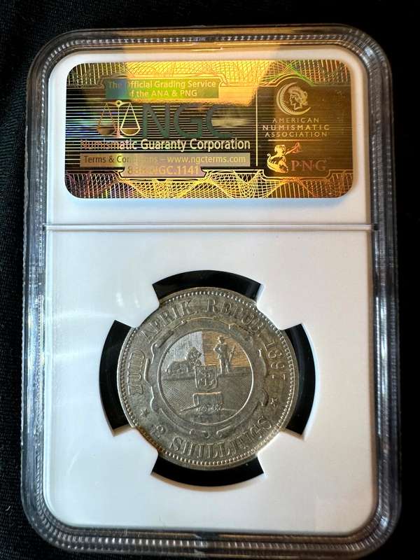 1897***2 Shilling***XF details ***NGC filler slab