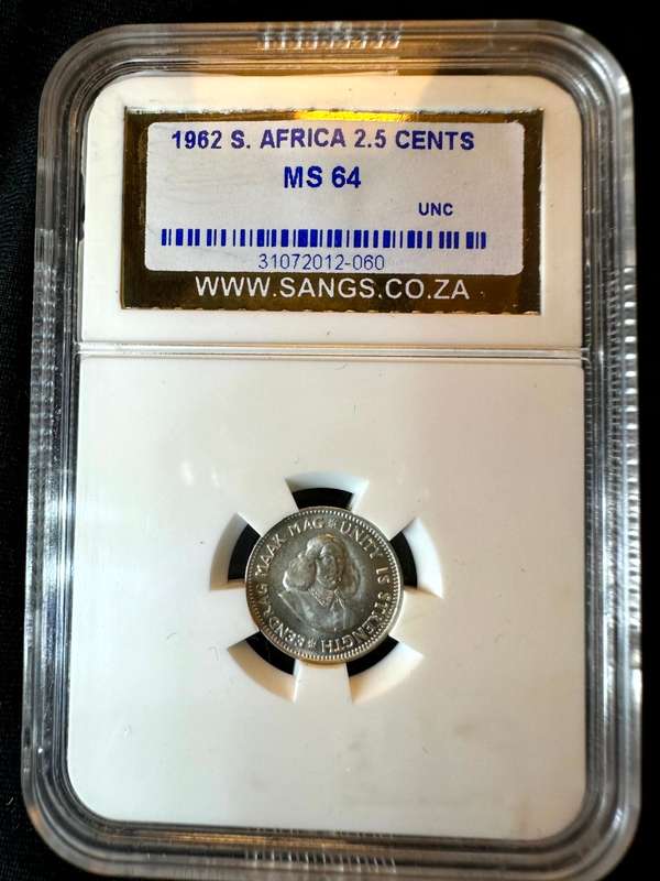 1962***2.5C ***MS64***scarce mintage of 8 745