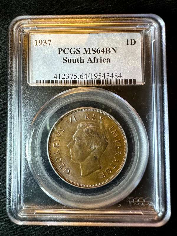 1937***Penny***MS64BN***Pcgs brilliant unc
